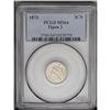Image 1 : 1873 3CN Open 3 MS64 PCGS. Light, streaky golden-brown 1873[3CN] Open 3 MS64 PCGS.