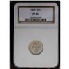 Image 1 : 1869 3CN PR65 NGC. Pastel shades of golden-tan, violet 1869[3CN] PR65 NGC.