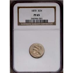 1870 3CN PR65 NGC. A well struck Gem that has light go 1870[3CN] PR65 NGC.