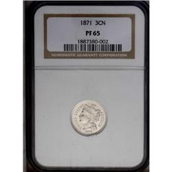 1871 3CN PR65 NGC. The currently offered example is sh 1871[3CN] PR65 NGC.