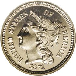 1871 3CN PR67 NGC. Although not certified as a Cameo p 1871[3CN] PR67 NGC.