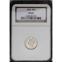 1876 3CN PR65 NGC. The fields are deeply reflective an 1876[3CN] PR65 NGC.