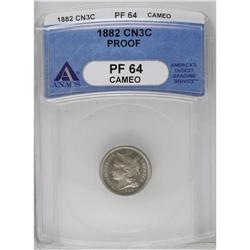 1882 3CN PR64 ANACS. Nicely mirrored with just a few g 1882[3CN] PR64 Cameo ANACS.