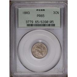 1883 3CN PR65 PCGS. A blended medium brown and cream-g 1883[3CN] PR65 PCGS.