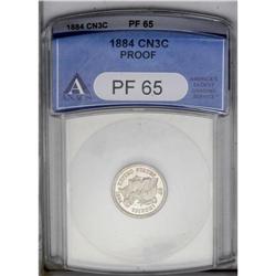 1884 3CN PR65 ANACS. A shimmering, well frosted specim 1884[3CN] PR65 ANACS.