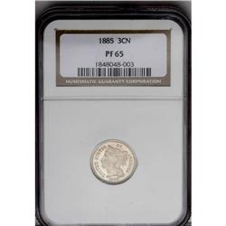 1885 3CN PR65 NGC. A lovely Gem proof that has a signi 1885[3CN] PR65 NGC.