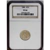 Image 1 : 1885 3CN PR66 NGC. A toned Gem proof with dusky gold a 1885[3CN] PR66 NGC.