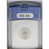 Image 1 : 1872 5C MS64 ANACS. An original silver-gray example th 1872[5C] MS64 ANACS.