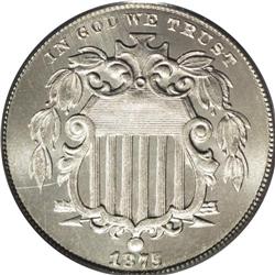 1875 5C MS66 PCGS. According to population records, th 1875[5C] MS66 PCGS.