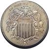 Image 1 : 1866 5C Rays PR64 NGC. Blushes of golden and steel-blu 1866[5C] Rays PR64 NGC.