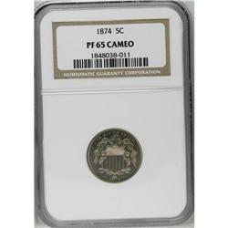 1874 5C PR65 Cameo NGC. Pinpoint striking definition i 1874[5C] PR65 Cameo NGC.
