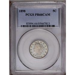 1898 5C PR66 Cameo PCGS. Fully struck and impeccably p 1898[5C] PR66 Cameo PCGS.