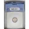 Image 1 : 1829 H10C MS61 ANACS. V-6, LM-5, R.1. Dazzling semi-re 1829[H10C] MS61 ANACS.
