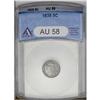 Image 1 : 1835 H10C Large Date, Small 5C AU58 ANACS. V-9, LM-6, 1835[H10C] Large Date, Small 5C AU58 ANACS.