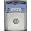Image 1 : 1838 H10C Large Stars MS65 ANACS. Very well struck, as 1838[H10C] Large Stars MS65 ANACS.