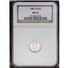 Image 1 : 1843 H10C MS64 NGC. A shimmering near-Gem with bright, 1843[H10C] MS64 NGC.