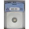 Image 1 : 1848 H10C Medium Date MS63 ANACS, rich sea-green and t 1848[H10C] Medium Date MS63 ANACS,