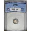Image 1 : 1866 H10C MS64 ANACS. Rich amber and blue peripheral t 1866[H10C] MS64 ANACS.