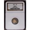 Image 3 : 1827 10C MS65 NGC. JR-12, R.1. Pleasing ocean-blue and 1827[10C] MS65 NGC.