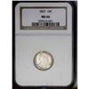 Image 3 : 1827 10C MS66 NGC. JR-5, R.3. When the Mint resumed st 1827[10C] MS66 NGC.