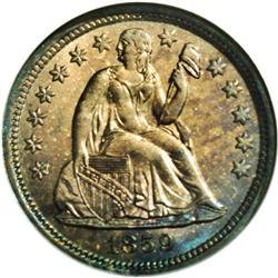 1859-O 10C MS65 NGC. Medium O. Fortin-103. A lustrous 1859-O[10C] MS65 NGC.