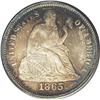 Image 1 : 1865 10C MS66 PCGS. The 1865 dime, with a business str 1865[10C] MS66 PCGS.