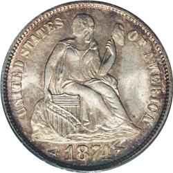 1874 10C Arrows MS66 PCGS. Fortin-108, as best we can 1874[10C] Arrows MS66 PCGS.