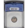 Image 1 : 1875 10C MS64 ANACS. Toned in mottled magenta shades w 1875[10C] MS64 ANACS.
