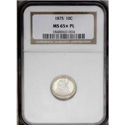 1875 10C MS65 S NGC. Frosty devices, reflective field 1875[10C] MS65 Prooflike [img border='0' src='