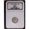 Image 1 : 1901-O/Horizontal O 10C MS63 NGC. FS-010. The sides of 1901-O/Horizontal O[10C] MS63 NGC.
