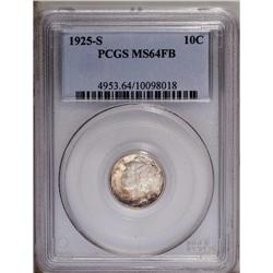 1925-S 10C MS64 Full Bands PCGS. Extremely choice for 1925-S[10C] MS64 Full Bands PCGS.