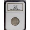 Image 1 : 1834 25C MS61 NGC. B-1, R.1. This is designated by NGC 1834[25C] MS61 NGC.