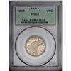 Image 1 : 1843 25C MS63 PCGS. The 1843 is among the more common 1843[25C] MS63 PCGS.