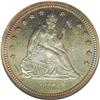 Image 1 : 1876 25C PR66 NGC. Deep aquamarine toning, shading to 1876[25C] PR66 NGC.