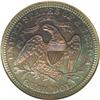 Image 2 : 1876 25C PR66 NGC. Deep aquamarine toning, shading to 1876[25C] PR66 NGC.