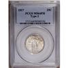 Image 1 : 1917 25C Type Two MS64 Full Head PCGS. Sharply struck 1917[25C] Type Two MS64 Full Head PCGS.