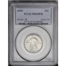 1929 25C MS65 Full Head PCGS. This well struck, Full H 1929[25C] MS65 Full Head PCGS.