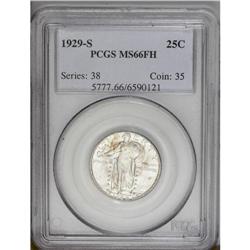 1929-S 25C MS66 Full Head PCGS.From The Ron W. Keeney 1929-S[25C] MS66 Full Head PCGS.
