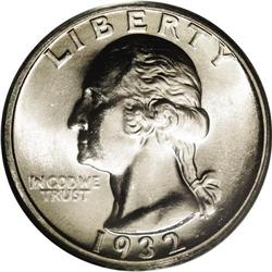 1932-D 25C MS64 PCGS. Only 436,800 pieces were struck 1932-D[25C] MS64 PCGS.