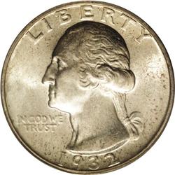 1932-S 25C MS64 PCGS. Bright and satiny, the surfaces 1932-S[25C] MS64 PCGS.