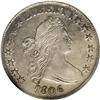 Image 1 : 1806 50C Pointed 6, No Stem AU55 NGC. O-109, R.1. The 1806[50C] Pointed 6, No Stem AU55 NGC.