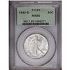 Image 1 : 1942-S 50C MS65 PCGS. Trumpet tail S. This satiny and 1942-S[50C] MS65 PCGS.