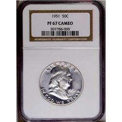 1951 50C PR67 Cameo NGC. Crisply struck with richly fr 1951[50C] PR67 Cameo NGC.
