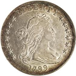 1799 S$1 AU53 NGC. B-19, BB-155, R.4. Reiver die state 1799[img border='0' src='http://www.heritagec