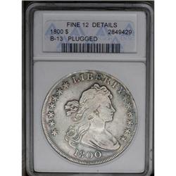 1800 S$1 --Plugged--ANACS. Fine 12 Details. B-13, BB-19 1800[img border='0' src='http://www.heritage