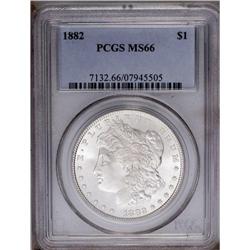 1882 S$1 MS66 PCGS. Whispers of faint tan-gold patinat 1882[img border='0' src='http://www.heritagec