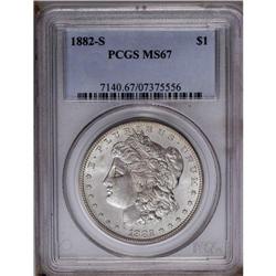 1882-S S$1 MS67 PCGS. A marvelous sharply struck super 1882-S[img border='0' src='http://www.heritag