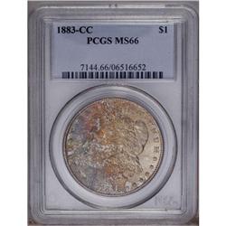 1883-CC S$1 MS66 PCGS. Variegated forest-green, orange 1883-CC[img border='0' src='http://www.herita