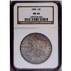 Image 1 : 1886 S$1 MS64 NGC, concentric bands of peach, ruby, an 1886[img border='0' src='http://www.heritagec