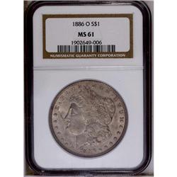 1886-O S$1 MS61 NGC. A well struck and modestly lustro 1886-O[img border='0' src='http://www.heritag